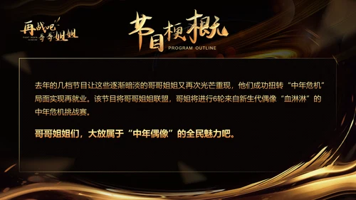 黑色奢华再战吧哥哥姐姐PPT