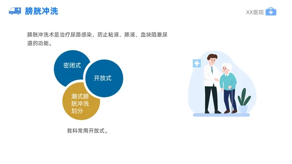 蓝色插画风泌尿外科护理护士医学培训PPT课件