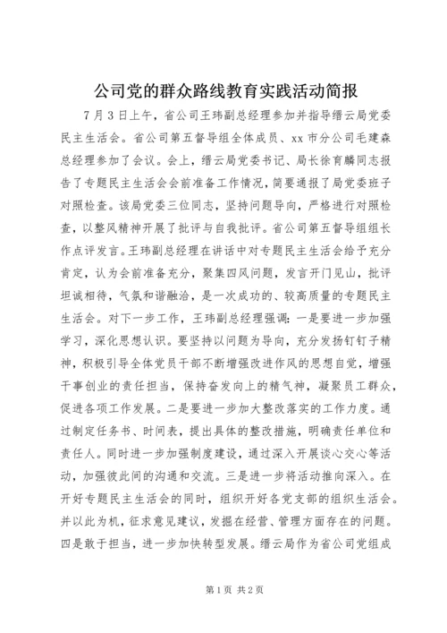 公司党的群众路线教育实践活动简报.docx