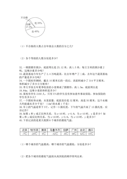 六年级小升初数学解决问题50道（必刷）word版.docx