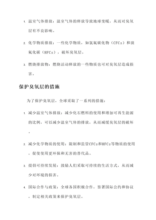 臭氧层的作用和功效
