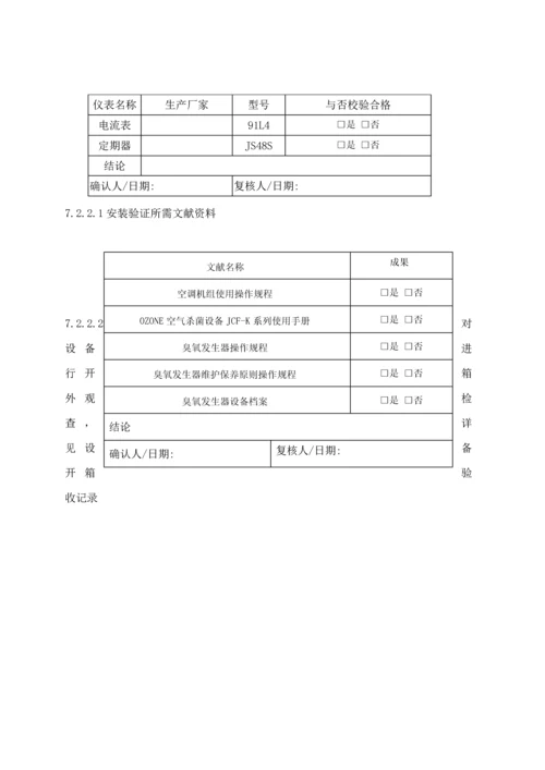 洁净区臭氧消毒验证专题方案.docx