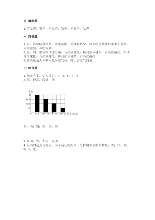 教科版四年级上册科学期末测试卷【预热题】.docx