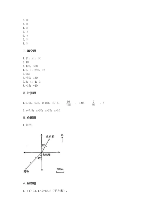 冀教版小学六年级下册数学期末检测试题精品【典型题】.docx