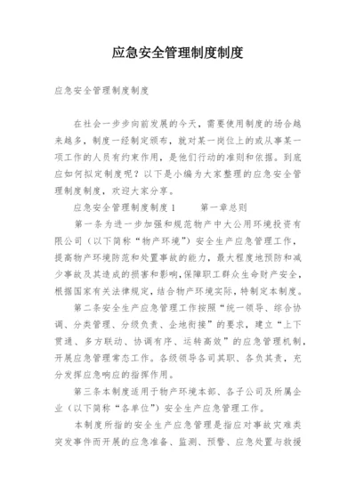应急安全管理制度制度.docx