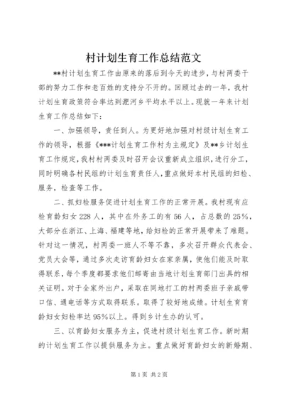 村计划生育工作总结范文 (3).docx