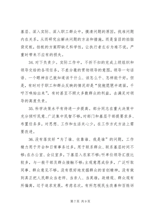 党员意识方面存在的问题清单.docx