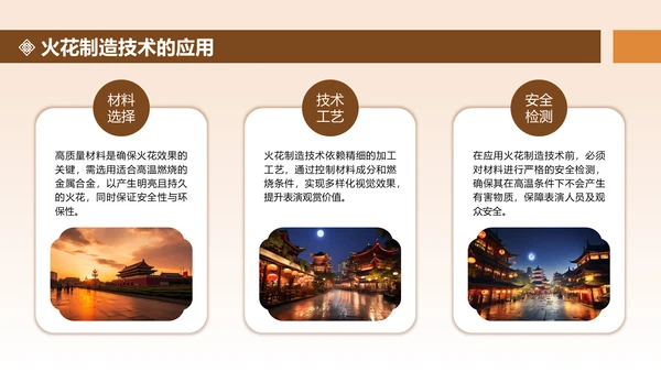 橙色中国风打铁花舞台表演活动方案PPT模板