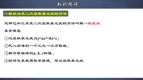 22.1.8 用待定系数法求二次函数的解析式 课件（共32张PPT）