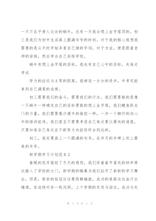 新学期学习计划范本10篇.docx