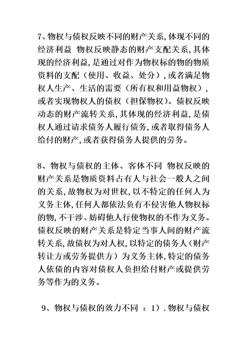 关于物权与债权的思考