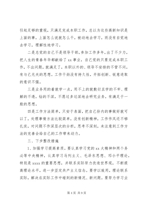 党性修养不够强的表现分析.docx