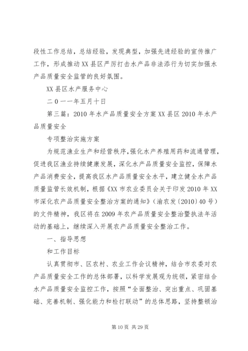 镇水产品质量安全宣传教育及技术培训工作方案.docx