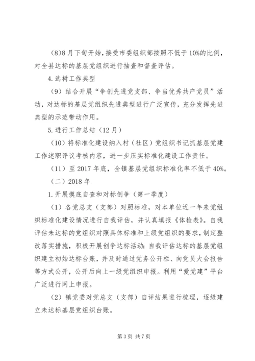 镇基层党组织标准化建设三年实施方案.docx