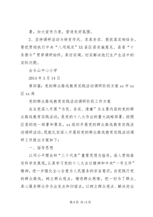 党的群众路线教育实践活动调研方案.docx