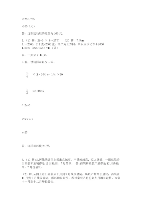 人教版数学小升初模拟试卷附答案ab卷.docx