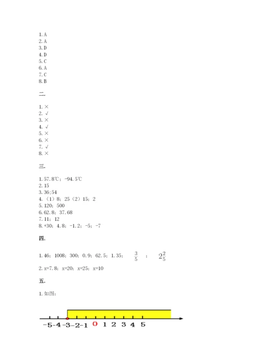 海南省【小升初】2023年小升初数学试卷【考试直接用】.docx