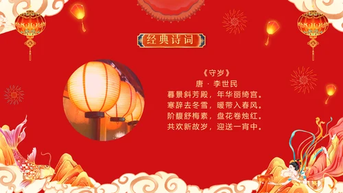兔年春节恭贺新春过年习俗知识通用PPT模板