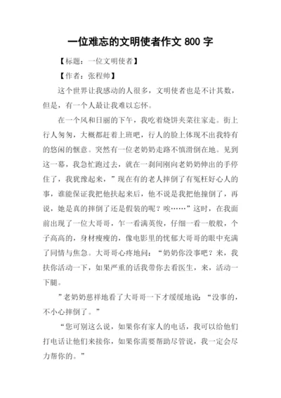 一位难忘的文明使者作文800字-2.docx