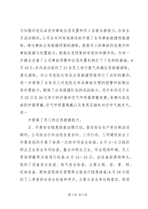 乡镇某年安全生产月活动工作总结.docx
