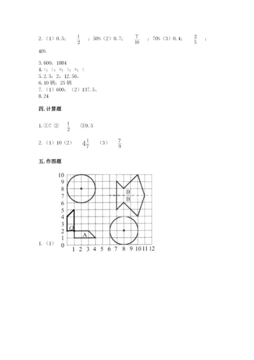 小学六年级上册数学期末测试卷（夺冠系列）word版.docx