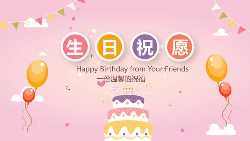 今天我满月啦电子相册PPT动态模板