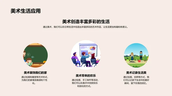美术课程初探PPT模板