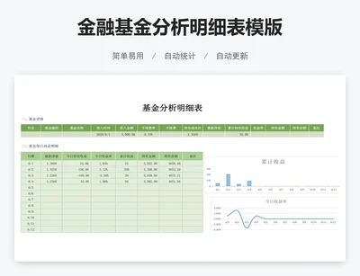 金融基金分析明细表模版
