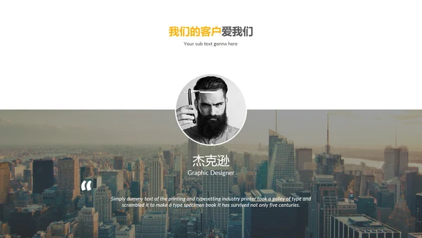 欧美黄色商业计划书公司简介动态PPT模板