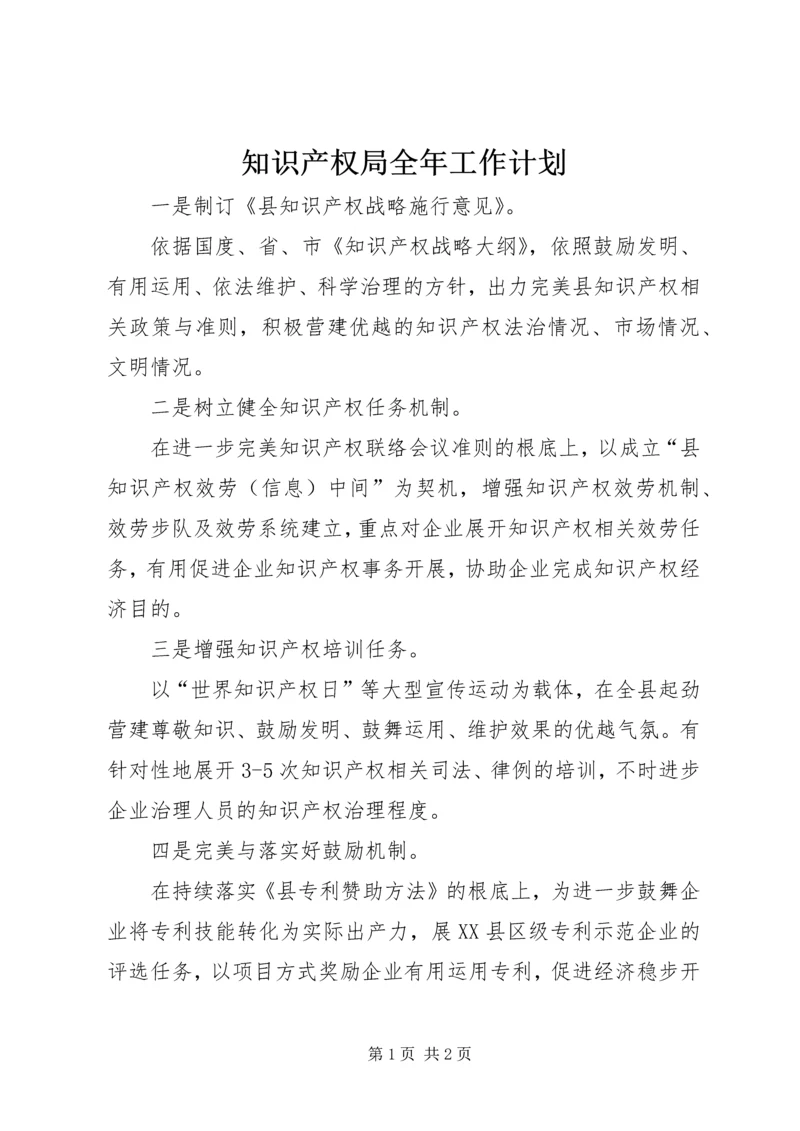 知识产权局全年工作计划.docx