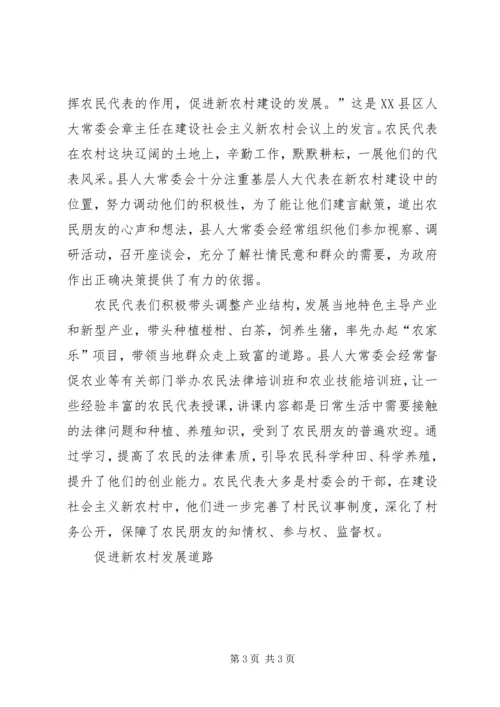促进新农村发展道路.docx