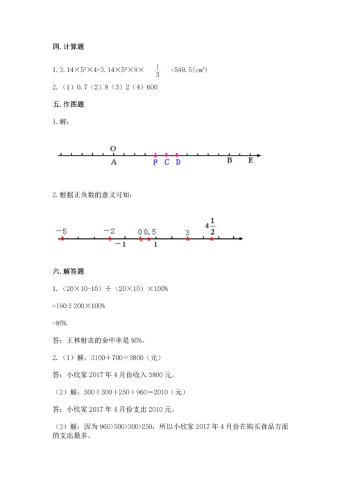 六年级下册数学 期末测试卷附参考答案（预热题）.docx