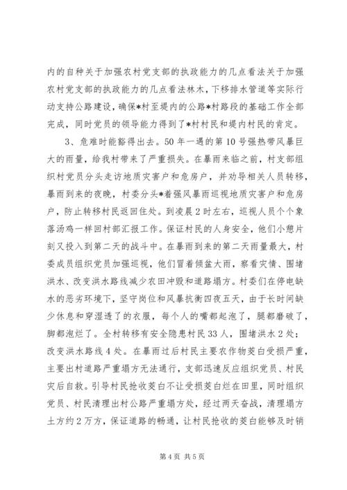 关于加强农村党支部的执政能力的几点看法.docx