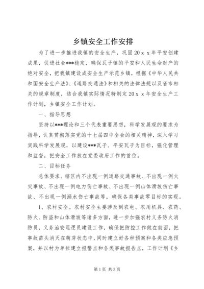 乡镇安全工作安排.docx