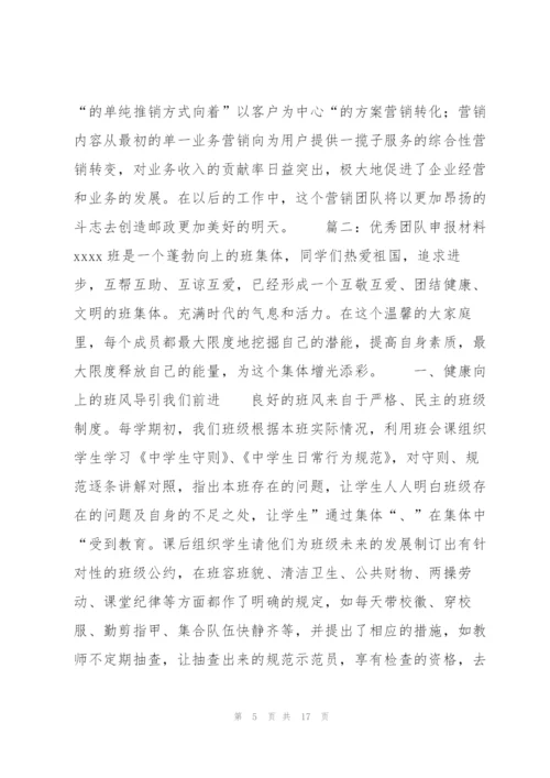 优秀团队申报材料.docx