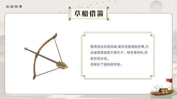 三国演义之草船借箭的故事通用PPT模板