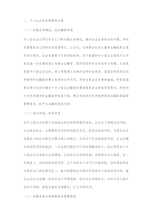 中小企业在财务管理中存在的问题及对策.docx