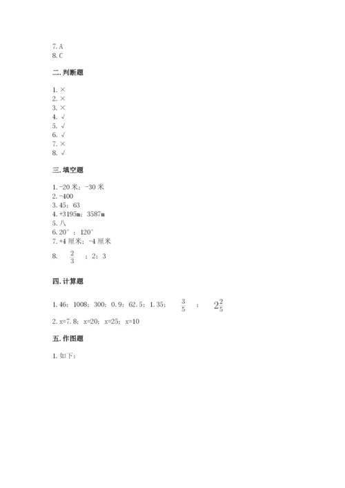 冀教版六年级下册数学 期末检测卷【必刷】.docx