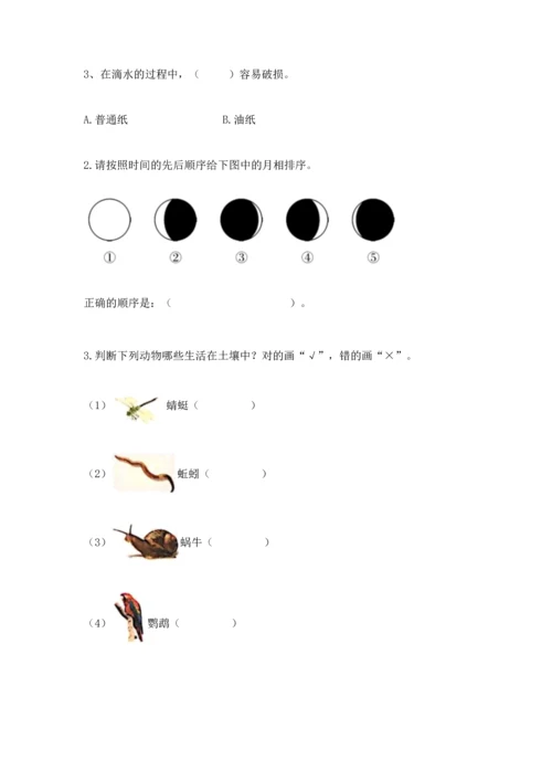 教科版科学二年级上册《期末测试卷》精品附答案.docx