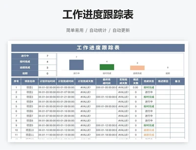 工作进度跟踪表