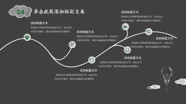 黑板背景灯泡粉笔手绘风教师说课通用PPT模板
