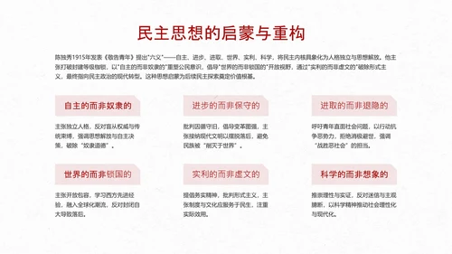 红色简约风人物介绍之陈独秀