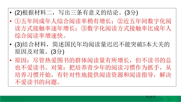 九下语文期中期末复习专题15.1非连续性文本阅读复习指导 课件（61张PPT）