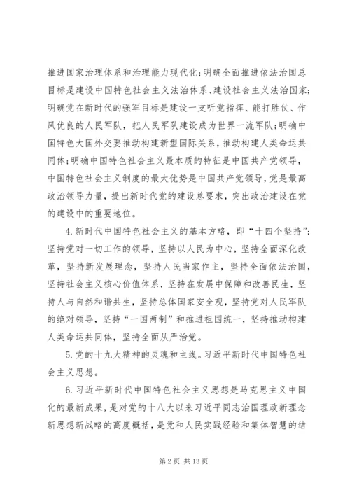 新时代党员干部应知应会常识（政治建设方面）.docx