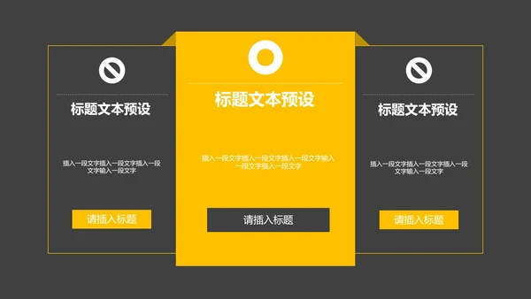 黑黄撞色简约目标计划与管理PPT模板