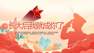 大气八一部队军事工作总结汇报PPT