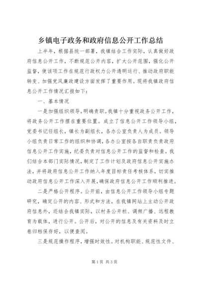 乡镇电子政务和政府信息公开工作总结.docx