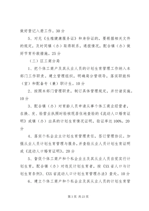 流动人口计划生育目标管理考核办法.docx