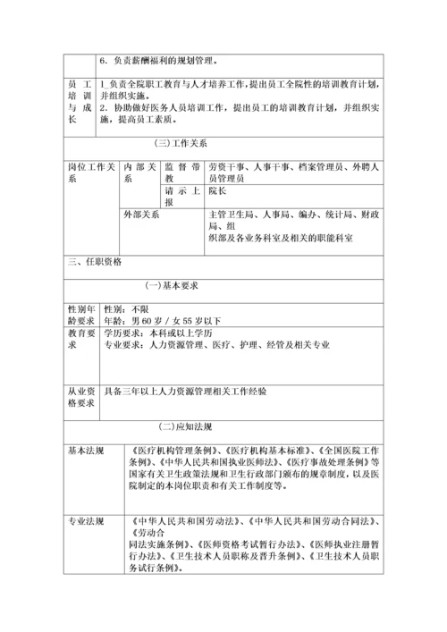 医院岗位说明书全编.docx