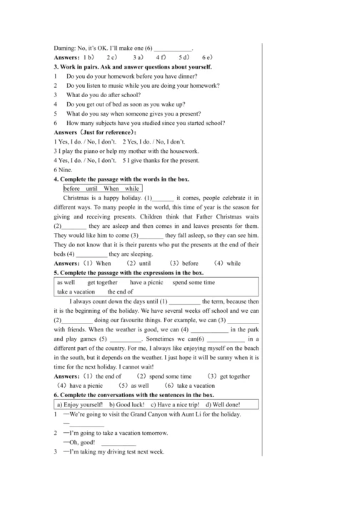 【轻松备课】外研版初中英语九年级上Module 2 Unit 3教学详案